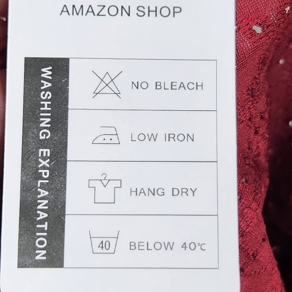 Liofoer NWT Red w/Cream Accent Front Neckline & Cuffs V Neck BOHO Top Size Large - Picture 10 of 12